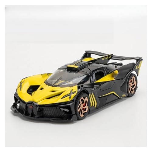 Fertiges Modellauto 1:32 For Bugatti Bolide Sport Modellauto Legierung Druckguss Sound Und Licht Mikrosimulationsfahrzeug Exquisite Ausstellungsstücke Miniatur auto Modell im Massstab(Yellow) von CJJXKBEP