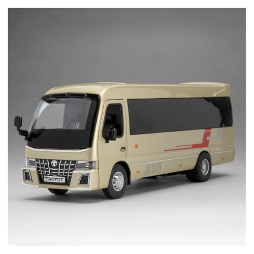 Fertiges Modellauto Diecast 1:32 For Toyota Coaster Sightseeing Bus Modell Auto Zurückziehen Sound Licht Simulation Business Fahrzeuge Präsentiert Miniatur auto Modell im Massstab(Dark yellow) von CJJXKBEP