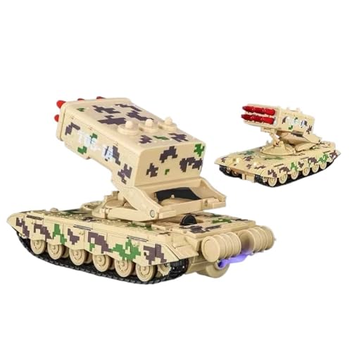 Fertiges Modellauto Legierung Diecast 1:32 TOS-1A T34 99A Tank Rakete Modell Auto Militär Modelle Sound Licht Zurückziehen Exquisite Sammlung Miniatur auto Modell im Massstab(T34 Desert Yellow) von CJJXKBEP