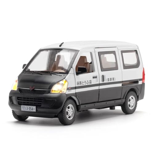 Miniatur Auto Modell im Massstab Legierung 1:24 For Wuling Rongguan Van Modell Auto Sound Licht Zurück ziehen Simuliert Miniatur-Fahrzeugmodelle Sammlungen Fertiges Modellauto (White) von CJJXKBEP