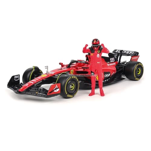 Scale Finished Model Car 1:24 F1 2023 RB19 W14 SF23 Mit Sieg Puppe Formel 1 Simulation Legierung Modell Auto Statische Geformte Miniatur Fahrzeug Modell Miniatur Druckguss Fahrzeuge(SF23-55) von CJJXKBEP