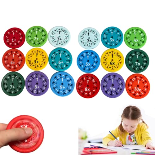 Math Fact Fidget Spinners,Math Fidget Spinner Game,Quiet Fidget Spinners Math Games Digital Table Toy (18PC) von CJKH