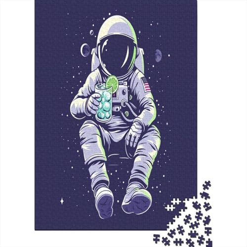 Astronaut 1000 Stück Puzzles Für Erwachsene Teenager Stress Abbauen Familien-Puzzlespiel 1000-teiliges Puzzle Kinder Lernspiel Spielzeug Geschenk Puzzel 1000pcs (75x50cm) von CJURAMTON