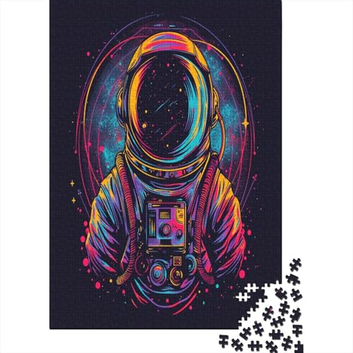 Astronaut 1000 Stück Puzzles Für Erwachsene Teenager Stress Abbauen Familien-Puzzlespiel 1000-teiliges Puzzle Kinder Lernspiel Spielzeug Geschenk Puzzel 1000pcs (75x50cm) von CJURAMTON