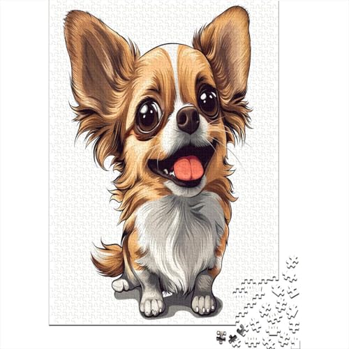 Chihuahua Hund Puzzle 1000 Teile,Puzzle Für Erwachsene, Impossible Puzzle, GesKükenlichkeitsspiel Für Die Ganze Familie,Puzzle Legespiel- Erwachsenenpuzzle Puzzel 1000pcs (75x50cm) von CJURAMTON