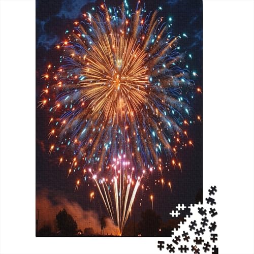 Feuerwerk 1000 Stück Puzzles Für Erwachsene Teenager Stress Abbauen Familien-Puzzlespiel 1000-teiliges Puzzle Kinder Lernspiel Spielzeug Geschenk Puzzel 1000pcs (75x50cm) von CJURAMTON