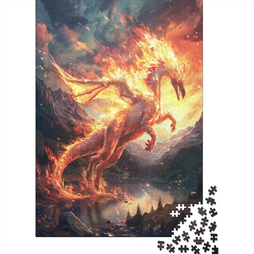 Flamme Pterosaurierier.kgm Puzzle 1000 Teile Puzzle Für Erwachsene Und Kinder Ab 14 Jahren Puzzel 1000pcs (75x50cm) von CJURAMTON