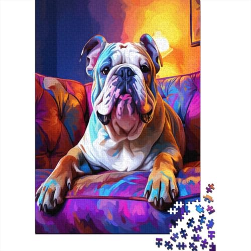 Französische BullHUNDge Puzzle 1000 Teile Erwachsener Kniffel Spaß Für Die Ganze Familie - Abwechslungsreiche 1000 Puzzleteilige Motive Puzzle Erwachsene, Puzzel 1000pcs (75x50cm) von CJURAMTON