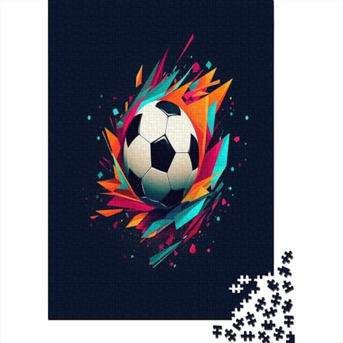 Fußball 1000 Stück Puzzles Für Erwachsene Teenager Stress Abbauen Familien-Puzzlespiel 1000-teiliges Puzzle Kinder Lernspiel Spielzeug Geschenk Puzzel 1000pcs (75x50cm) von CJURAMTON