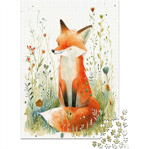 Jungle Fuchs 1000 Stück Puzzles Für Erwachsene Teenager Stress Abbauen Familien-Puzzlespiel 1000-teiliges Puzzle Kinder Lernspiel Spielzeug Geschenk Puzzel 1000pcs (75x50cm) von CJURAMTON