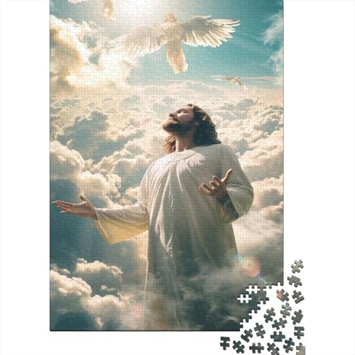 Mythischer Jesus Puzzle 1000 Teile,Puzzle Für Erwachsene, Impossible Puzzle, GesKükenlichkeitsspiel Für Die Ganze Familie,Puzzle Farbenfrohes,Puzzle-Geschenk,RaumdekoRatteion Puzzel 1000pcs (75x50cm) von CJURAMTON