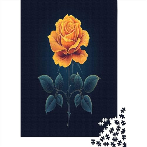 Rose 1000 Stück Puzzles Für Erwachsene Teenager Stress Abbauen Familien-Puzzlespiel Mit Poster in 1000-teiliges Puzzle Kinder Lernspiel Spielzeug Geschenk Puzzel 1000pcs (75x50cm) von CJURAMTON