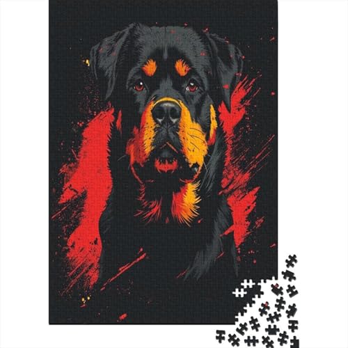 Rottweiler Puzzle 1000 Teile Puzzle Für Erwachsene Und Kinder Ab 14 Jahren,Puzzlespiel Erwachsenen Puzzlespiel Puzzel 1000pcs (75x50cm) von CJURAMTON