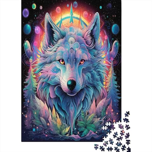 Wolf 1000 Stück Puzzles Für Erwachsene Teenager Stress Abbauen Familien-Puzzlespiel 1000-teiliges Puzzle Kinder Lernspiel Spielzeug Geschenk Puzzel 1000pcs (75x50cm) von CJURAMTON