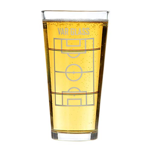 CKB LTD Var Beer Lager Pint Glas und Trinkspiel – Fußball-Motto-Party Geschicklichkeitsspiel Neuheit Geschenk-Set – Einzelnes 570 ml von CKB