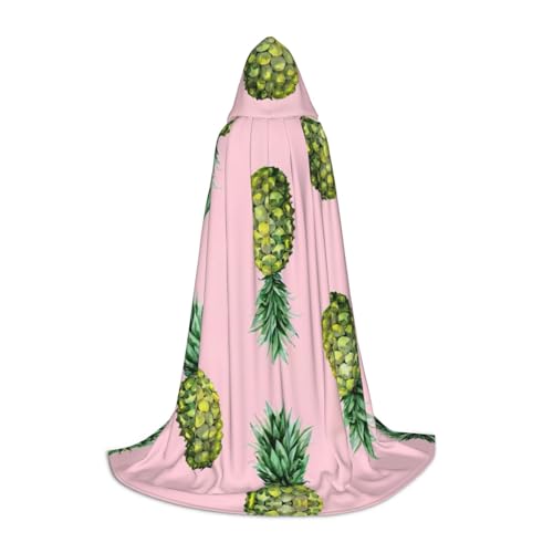 CKGODGF Stilvoller Kapuzenumhang mit Ananas-Druck, perfekt für Winter, Karneval und Cosplay, weicher und langfristiger Umhang von CKGODGF