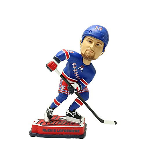 CLARKtoys Alexis Lafreniere Wackelkopf-Sammelstück, limitierte Auflage, 100 Teile, Hockeyspieler-Figur von CLARKtoys