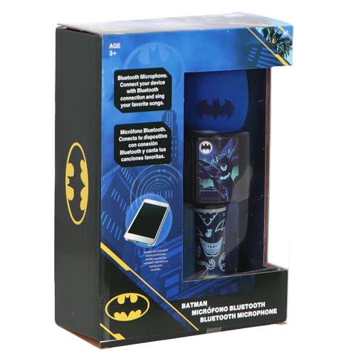 CLAUDIO REIG 3474 Batman Handmikrofon mit Bluetooth und Melodien 21,5 x 6,5 cm, S von CLAUDIO REIG