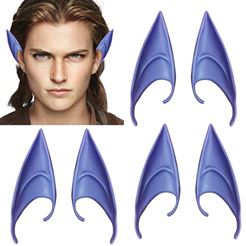 CLDURHGE 3 Paar Avantar Kostüm Elf Ears Cosplay Avantar Ohren 12cm Elfenohren Zubehör Halloween Partydekorationen Zubehör Karnevalskostüm -Lila von CLDURHGE