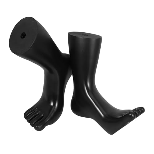 1 Paar Fußformen für den Einzelhandel verkaufsdisplay Fußmodell Socken Präsentation Sockenauslage Fußbekleidungsmodell Mannequin-Füße Kinderschuhspanner manaquine Plastik Black CLISPEED von CLISPEED