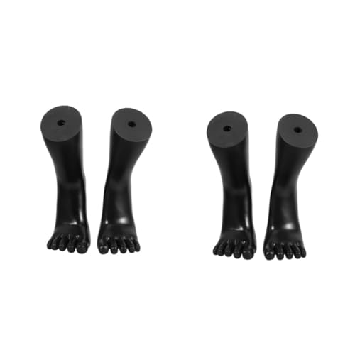 1 Paar Fußformen für den Einzelhandel verkaufsdisplay Fußmodell Socken Präsentation Sockenauslage Fußbekleidungsmodell Mannequin-Füße Kinderschuhspanner manaquine Plastik Black CLISPEED von CLISPEED