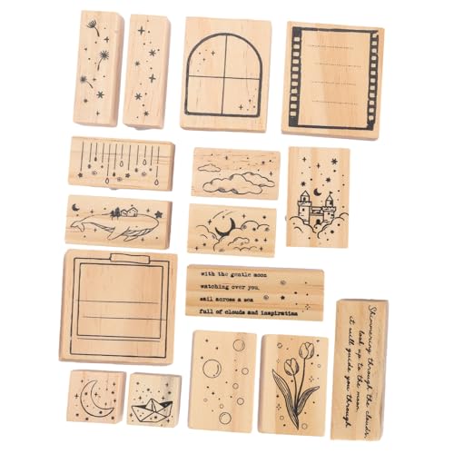 CLISPEED 1 Schachtel Romantisches Holzstempelset mit Blumenmotiven DIY Scrapbooking Stempel für Handwerk Tagebuch Kreative Dekoration Wiederverwendbar für Bastelliebhaber CLISPEED 1 Schachtel Romantisches Holzstempelset mit Blumenmotiven DIY Scrapbooking Stempel für Handwerk Tagebuch Kreative Dekoration Wiederverwendbar für Bastelliebhaber von CLISPEED