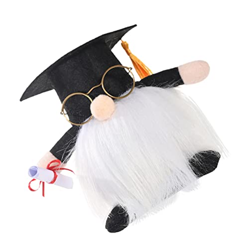 CLISPEED 1 Stück Puppenspielzeug für Abschlusssaison bürodeko büro Dekoration Hausdekoration Cute Decoration unikal gut Abschlusspuppe Gesicht Abschluss-Gnom-Puppe Puppendeko Stoff von CLISPEED