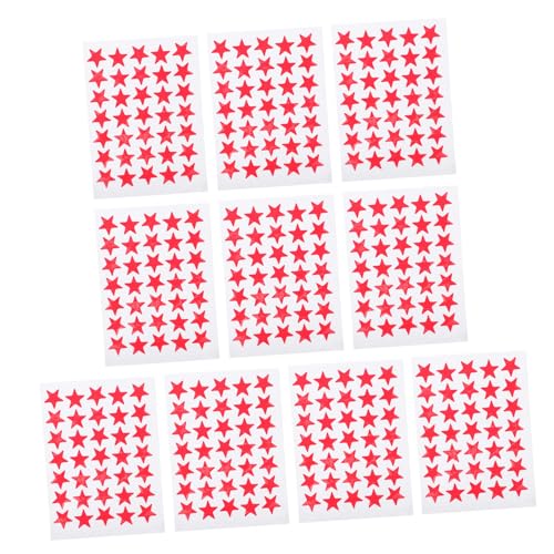 CLISPEED 10 Blatt Rote Fünf Punkte Sternaufkleber für Selbstklebend Belohnungssticker Kindergarten Schule Büro Vielseitig Einsetzbar Sicher und Leicht CLISPEED 10 Blatt Rote Fünf Punkte Sternaufkleber für Selbstklebend Belohnungssticker Kindergarten Schule Büro Vielseitig Einsetzbar Sicher und Leicht von CLISPEED