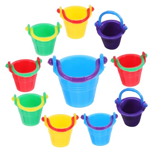 CLISPEED 10 Stück Teiliges Miniatur Eimer Bunte Kleine Wassereimer Puppenhaus Zubehör Detailreich für Miniatur Haus Szenen und Dekoration CLISPEED 10 Stück Teiliges Miniatur Eimer Bunte Kleine Wassereimer Puppenhaus Zubehör Detailreich für Miniatur Haus Szenen und Dekoration von CLISPEED