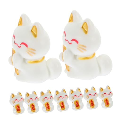 CLISPEED 10 Stück Teiliges Miniatur Glückskatze aus Langlebigem Harz Kleine Maneki Neko Figuren als Dekoration für Auto Büro Zuhause Micro Landschaft Zubehör Farblich Schlicht Robust CLISPEED 10 Stück Teiliges Miniatur Glückskatze aus Langlebigem Harz Kleine Maneki Neko Figuren als Dekoration für Auto Büro Zuhause Micro Landschaft Zubehör Farblich Schlicht Robust von CLISPEED
