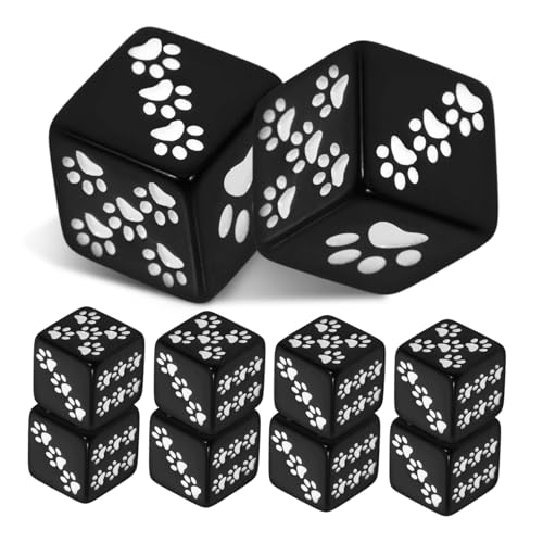 CLISPEED 10 Stück Teiliges Resin Spielwürfel mit Schwarzem Bärenpfoten Muster Kleine Sechseitige Würfel für Brettspiele Lernspiele und Partyzubehör Leicht Langlebig und Handlich CLISPEED 10 Stück Teiliges Resin Spielwürfel mit Schwarzem Bärenpfoten Muster Kleine Sechseitige Würfel für Brettspiele Lernspiele und Partyzubehör Leicht Langlebig und Handlich von CLISPEED