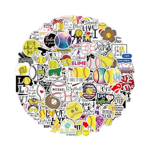 CLISPEED 100 Stück Baseball Sticker Selbstklebend Graffiti Aufkleber für Gepäck Laptop Skateboard Softball Muster Jungen Mädchen Geschenk CLISPEED 100 Stück Baseball Sticker Selbstklebend Graffiti Aufkleber für Gepäck Laptop Skateboard Softball Muster Jungen Mädchen Geschenk von CLISPEED