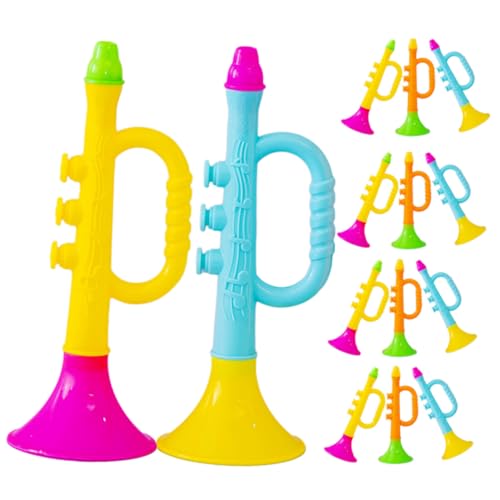 CLISPEED 14 Stück Teiliges Kindertrompeten Bunte Musikinstrumente Leichte Fußball Lärmmacher Party Horn für Stadionjubel und Spaß CLISPEED 14 Stück Teiliges Kindertrompeten Bunte Musikinstrumente Leichte Fußball Lärmmacher Party Horn für Stadionjubel und Spaß von CLISPEED