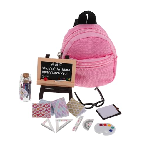 CLISPEED 16 Stück Mini Rucksack Schwarzer Tafel Lineal Büchern und Lernwerkzeugen Langlebig und Detailreich für Puppenhaus Klassenzimmer Dekoration CLISPEED 16 Stück Mini Rucksack Schwarzer Tafel Lineal Büchern und Lernwerkzeugen Langlebig und Detailreich für Puppenhaus Klassenzimmer Dekoration von CLISPEED