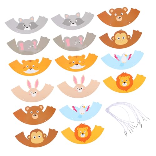 CLISPEED 16 Stück Teiliges Jungle Animal Geburtstagsparty mit Partyhüten für Cartoon Tiermotive Langlebig und Praktisch für Kindergarten Geburtstag und Fotospaß CLISPEED 16 Stück Teiliges Jungle Animal Geburtstagsparty mit Partyhüten für Cartoon Tiermotive Langlebig und Praktisch für Kindergarten Geburtstag und Fotospaß von CLISPEED