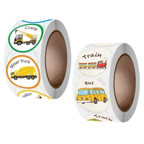 CLISPEED 2 Rollen Belohnungssticker mit Fahrzeugmotiven Selbstklebende Incentive Aufkleber für Schule Büro Basteln Sicher und Farbenfroh Geschenk für Erwachsene CLISPEED 2 Rollen Belohnungssticker mit Fahrzeugmotiven Selbstklebende Incentive Aufkleber für Schule Büro Basteln Sicher und Farbenfroh Geschenk für Erwachsene von CLISPEED