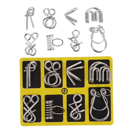 CLISPEED 2 Sätze Edelstahl draht Entwirrungs puzzlespiel Intelligenzring Lernspielzeug für Erwachsene Kognitives Denkspiel mit Teilen Traditionelle Chinesische Kultur CLISPEED 2 Sätze Edelstahl draht Entwirrungs puzzlespiel Intelligenzring Lernspielzeug für Erwachsene Kognitives Denkspiel mit Teilen Traditionelle Chinesische Kultur von CLISPEED