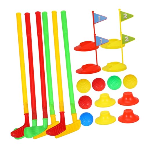 CLISPEED 2 Sätze Golfspielzeug Set aus Sicherem Kunststoff Leicht und Tragbar Geeignet für Drinnen und Draußen Fördert Koordination und Bewegung bei Mädchen und Jungen Ab Zufällige Farbe CLISPEED 2 Sätze Golfspielzeug Set aus Sicherem Kunststoff Leicht und Tragbar Geeignet für Drinnen und Draußen Fördert Koordination und Bewegung bei Mädchen und Jungen Ab Zufällige Farbe von CLISPEED