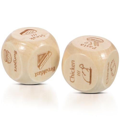 CLISPEED 2 Stück Holz würfel Food Decision Maker mit Food Motiven Kompakt Robust Dinner Decider Lustiges für Freunde CLISPEED 2 Stück Holz würfel Food Decision Maker mit Food Motiven Kompakt Robust Dinner Decider Lustiges für Freunde von CLISPEED