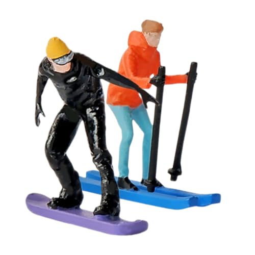 CLISPEED 2 Stück Mini Skifahrer Figuren Handbemalt Detailgetreue Miniatur Skisport Modelle für Diorama Realistische Proportionen Resin Figuren Zubehör für Miniatur Skiszenerien CLISPEED 2 Stück Mini Skifahrer Figuren Handbemalt Detailgetreue Miniatur Skisport Modelle für Diorama Realistische Proportionen Resin Figuren Zubehör für Miniatur Skiszenerien von CLISPEED