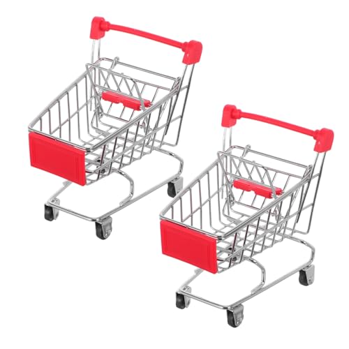 CLISPEED 2 Stück Mini einkaufswagen Modell Kleine Einkaufswagen Stabil Robust Realistische Miniatur für Spiel und Dekoration CLISPEED 2 Stück Mini einkaufswagen Modell Kleine Einkaufswagen Stabil Robust Realistische Miniatur für Spiel und Dekoration von CLISPEED