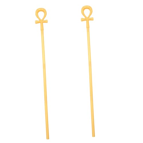 CLISPEED 2 Stück Teiliges Ägyptisches mit Doppel Schlangen Design Halloween Kostüm Requisit Stab Cosplay Spazierstock für Erwachsene und Vielseitiger Stab für Themenpartys CLISPEED 2 Stück Teiliges Ägyptisches mit Doppel Schlangen Design Halloween Kostüm Requisit Stab Cosplay Spazierstock für Erwachsene und Vielseitiger Stab für Themenpartys von CLISPEED