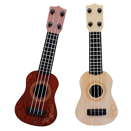 CLISPEED 2 Stück Teiliges Mini Ukulele Sicherem Kunststoff Kindgerechtes Lerninstrument Realistische Simulation für Musikalische Früherziehung für Kleinkinder Ab Jahren Braun und CLISPEED 2 Stück Teiliges Mini Ukulele Sicherem Kunststoff Kindgerechtes Lerninstrument Realistische Simulation für Musikalische Früherziehung für Kleinkinder Ab Jahren Braun und von CLISPEED