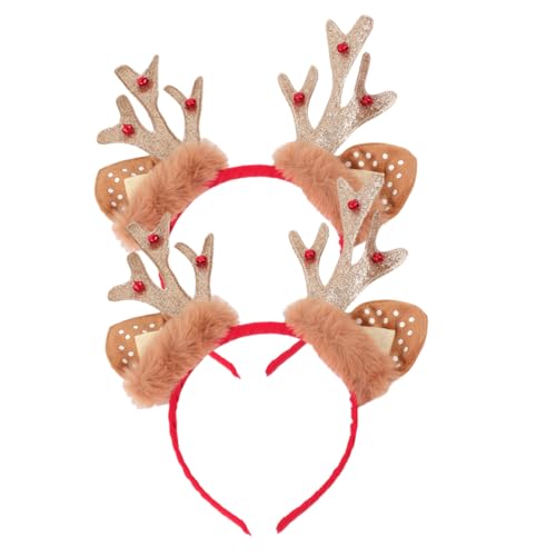 CLISPEED 2 Stück Weihnachts Rentier Geweih Haarreif Teiliges Festlicher Kopfschmuck Leichtes Hautfreundliches Stirnband für Fotorequisiten CLISPEED 2 Stück Weihnachts Rentier Geweih Haarreif Teiliges Festlicher Kopfschmuck Leichtes Hautfreundliches Stirnband für Fotorequisiten von CLISPEED