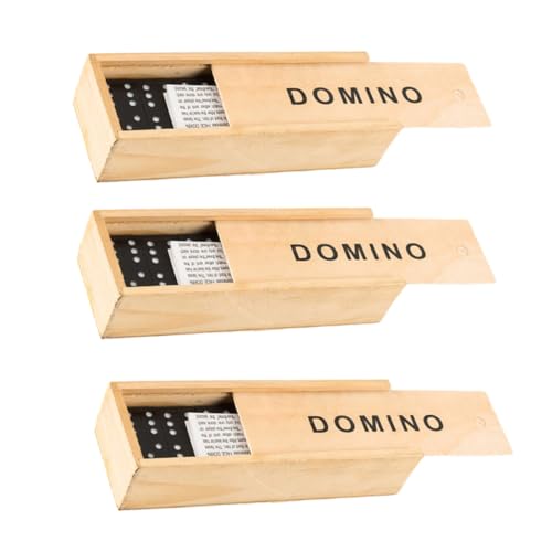 CLISPEED 3 Sätze Holz Domino Spielsteine Set Langlebige Schwarze Dominosteine in Praktischer Aufbewahrungsbox Kindersicher Tragbar für Familien Reisespiele für Lernspaß und Spielabende CLISPEED 3 Sätze Holz Domino Spielsteine Set Langlebige Schwarze Dominosteine in Praktischer Aufbewahrungsbox Kindersicher Tragbar für Familien Reisespiele für Lernspaß und Spielabende von CLISPEED