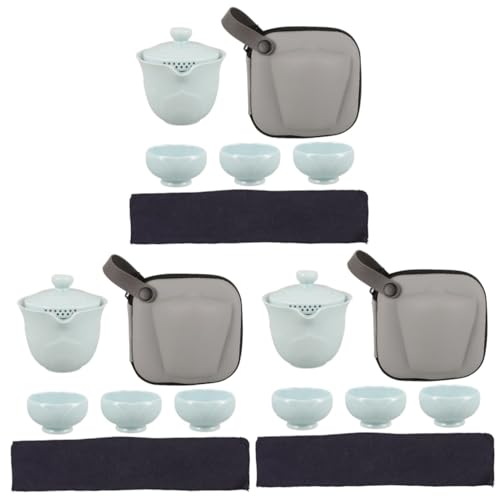 CLISPEED 3 Sätze Reise-Tee-Set Teetasse Teeservice Aus Keramik Geschirrset Aus Keramik Set Zum Aufbrühen Von Chinesischem Tee Porzellan von CLISPEED