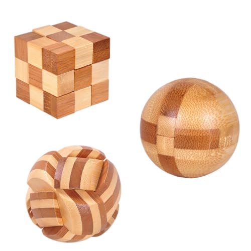 CLISPEED 3 Stück Teiliges Holzpuzzle Ming Unlock Toy Klassisches Chinesisches Intelligenzspielzeug für Erwachsene Fördert Geschicklichkeit Koordination Eltern Junge Mädchen Interaktion und CLISPEED 3 Stück Teiliges Holzpuzzle Ming Unlock Toy Klassisches Chinesisches Intelligenzspielzeug für Erwachsene Fördert Geschicklichkeit Koordination Eltern Junge Mädchen Interaktion und von CLISPEED