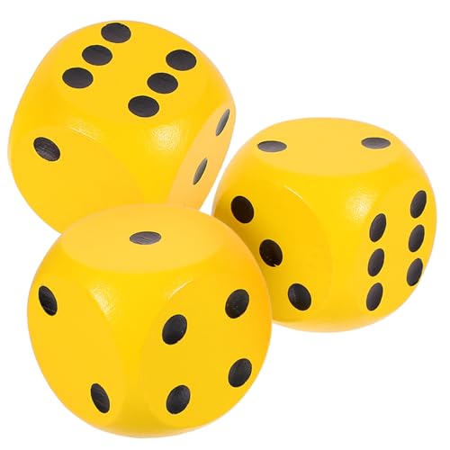 CLISPEED 3 Stück Teiliges Mittelgroße Holzspielwürfel mit Abgerundeten Kanten Glatte Natürliche Holzwürfel für Brettspiele Familienunterhaltung Party und Lernspiele Robust und Sicher CLISPEED 3 Stück Teiliges Mittelgroße Holzspielwürfel mit Abgerundeten Kanten Glatte Natürliche Holzwürfel für Brettspiele Familienunterhaltung Party und Lernspiele Robust und Sicher von CLISPEED