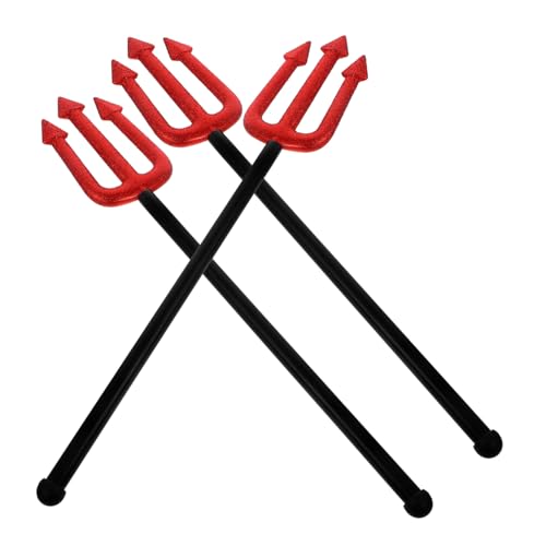 CLISPEED 3 Stück Teiliges Teufel Abnehmbar Halloween Party Cosplay Requisite Roter Glitzer Pitch Fork Zubehör Teufelskostüm Dekoration für Karneval Mottoparty CLISPEED 3 Stück Teiliges Teufel Abnehmbar Halloween Party Cosplay Requisite Roter Glitzer Pitch Fork Zubehör Teufelskostüm Dekoration für Karneval Mottoparty von CLISPEED