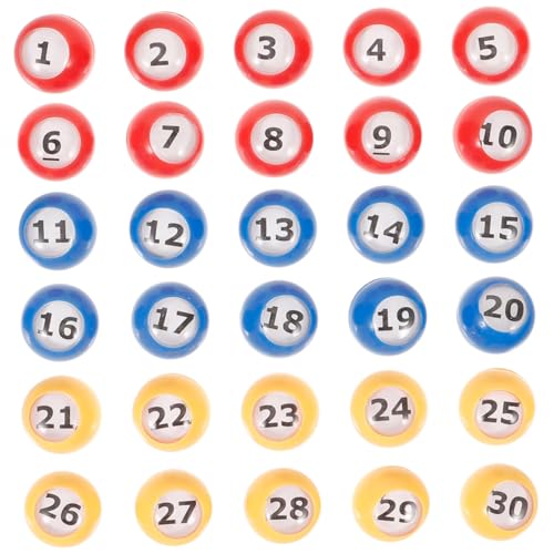 CLISPEED 30 Stück Teiliges Kunststoff Bingo Kugeln Nummeriert Leichte Rundliche Spielbälle für Tombola und Partyspiele Praktisch Sicher und Langlebig für Familien und Freunde CLISPEED 30 Stück Teiliges Kunststoff Bingo Kugeln Nummeriert Leichte Rundliche Spielbälle für Tombola und Partyspiele Praktisch Sicher und Langlebig für Familien und Freunde von CLISPEED